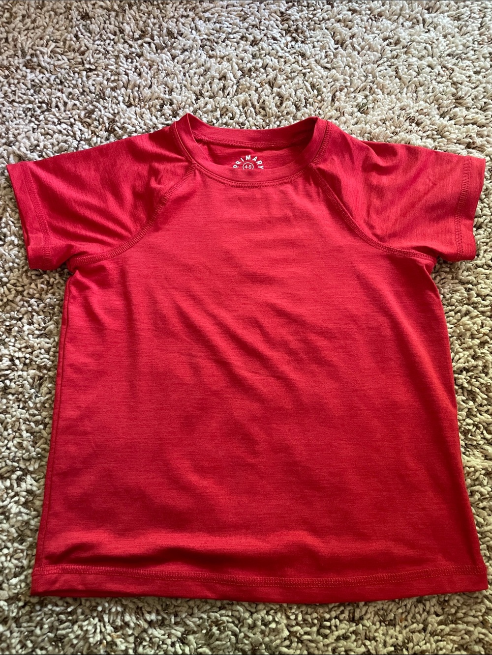 Children's Bright Red Short-Sleeve UPF Tee by Primary